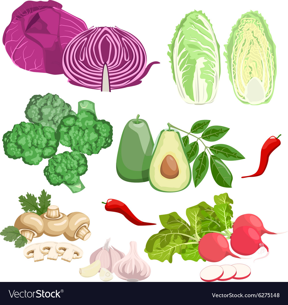 Set of vegetables