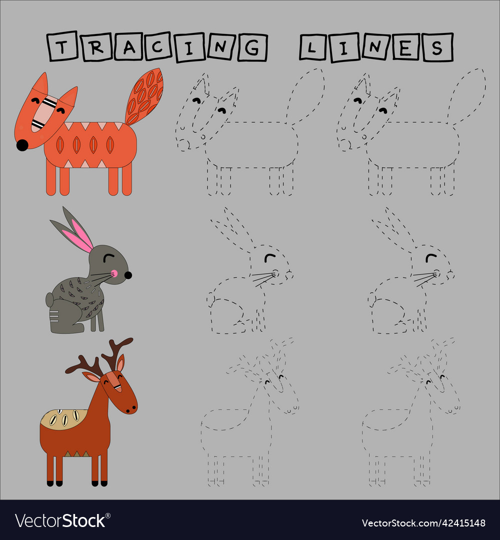 Tracing lines vector image Tracing lines