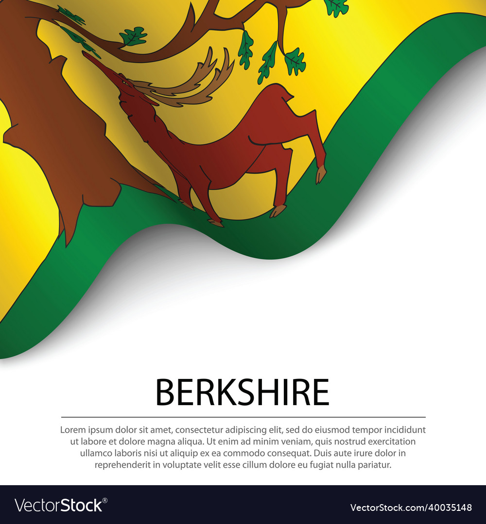 Waving flag of berkshire is a county england