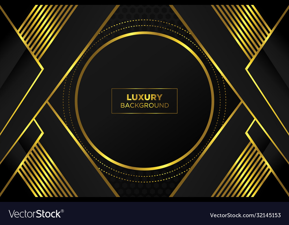 Abstract background black gold Royalty Free Vector Image