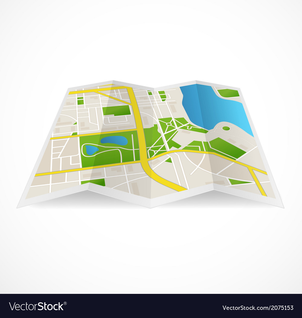 Abstract city map and river