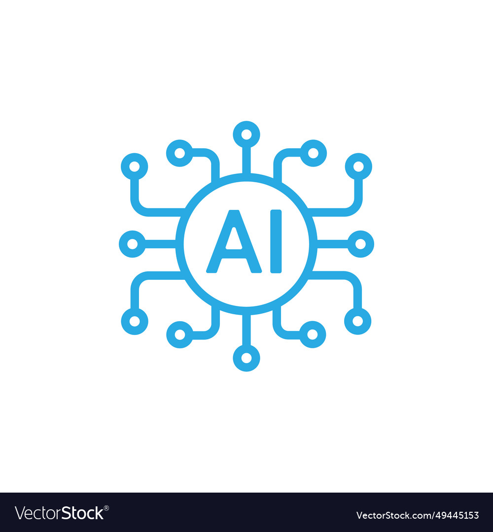 Blue artificial intelligence ai processor chip