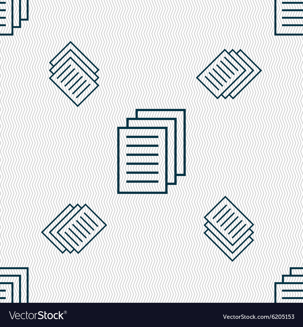 Copy file sign icon duplicate document symbol Vector Image