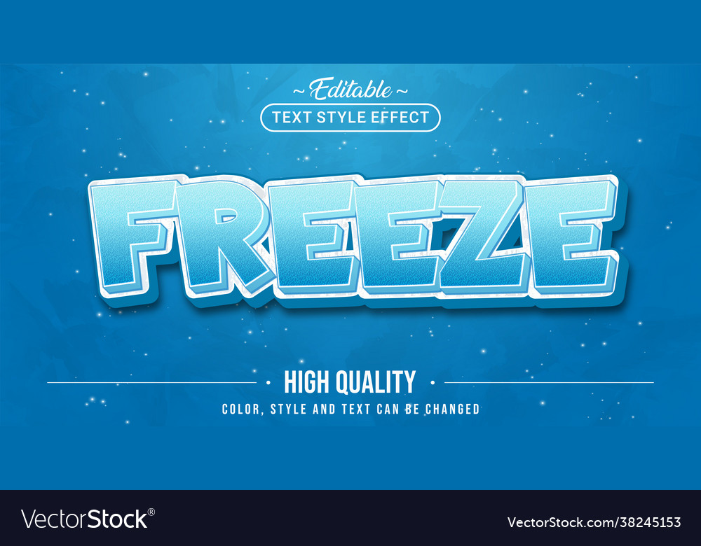 Editable text style effect - freeze