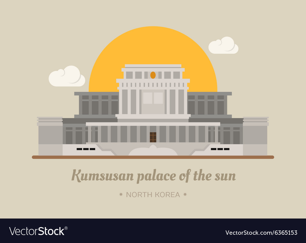 Kumsusan palace of the sun north korea eps10 v Vector Image