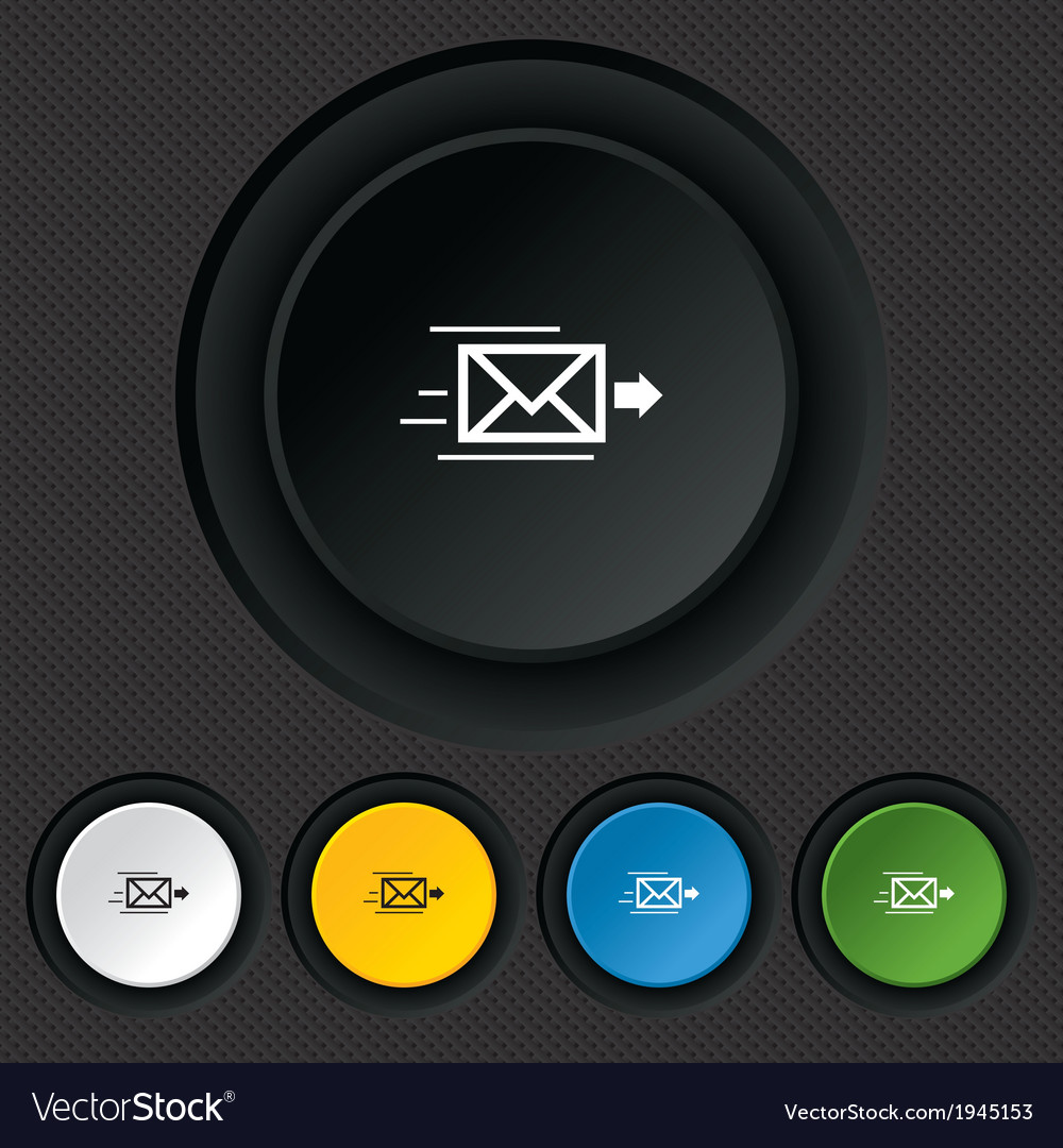 Mail delivery icon envelope symbol message