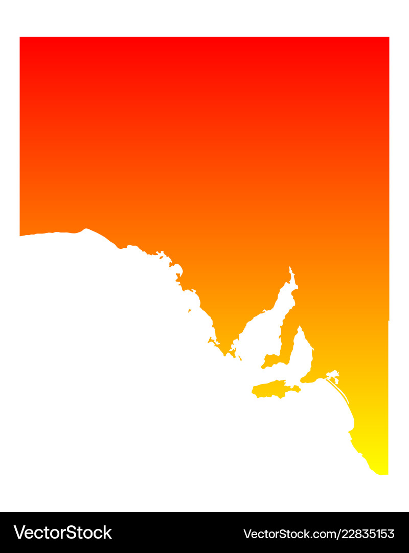 Map of south australia Royalty Free Vector Image