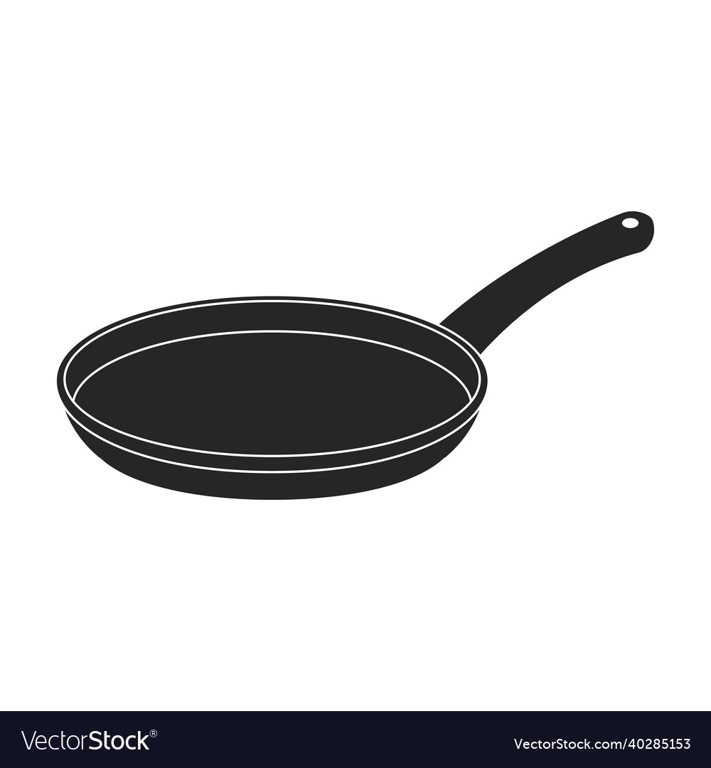 Pan iconblack icon isolated Royalty Free Vector Image