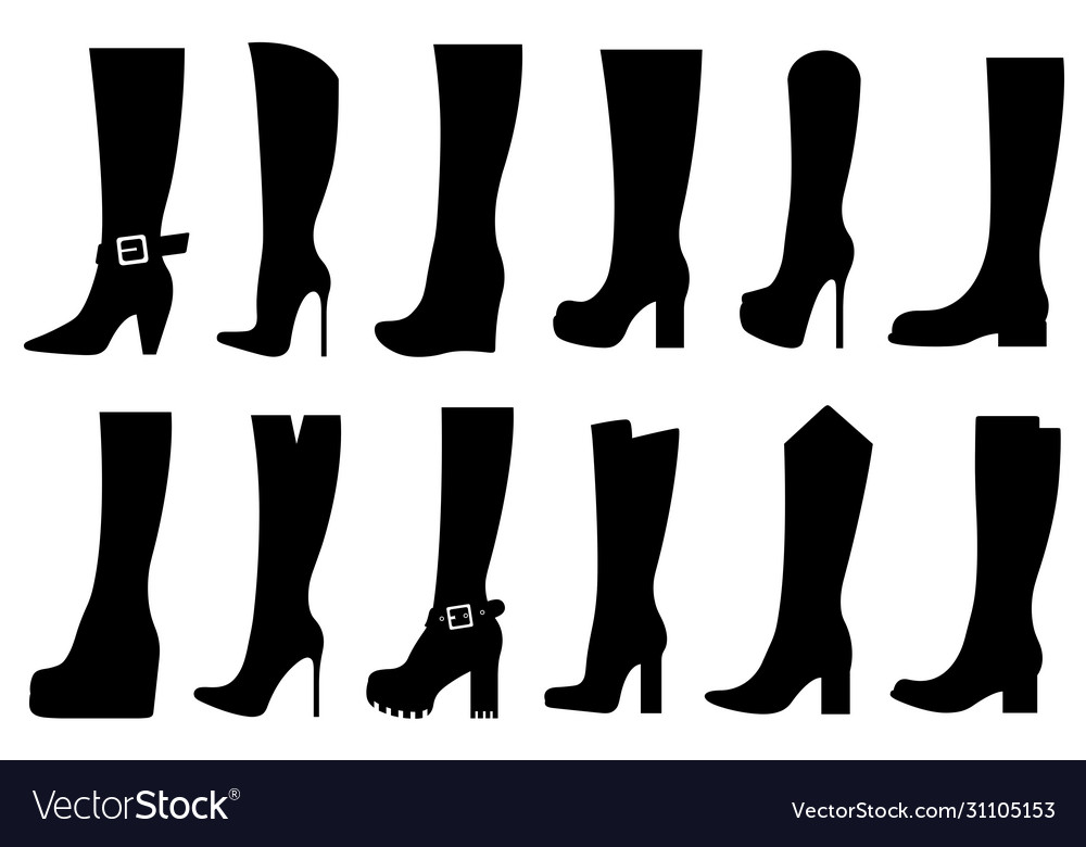 Set different boots Royalty Free Vector Image - VectorStock