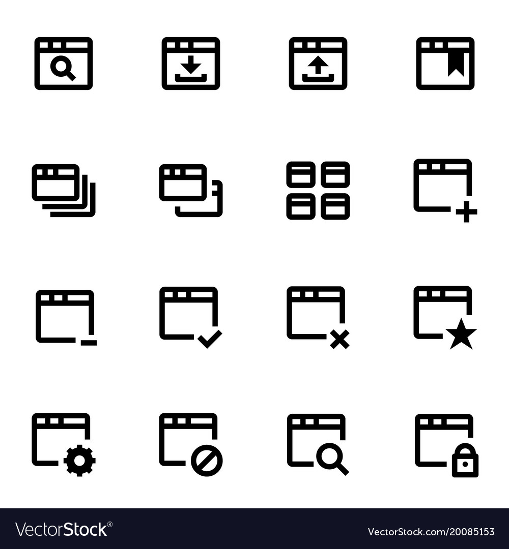 Set of application icons