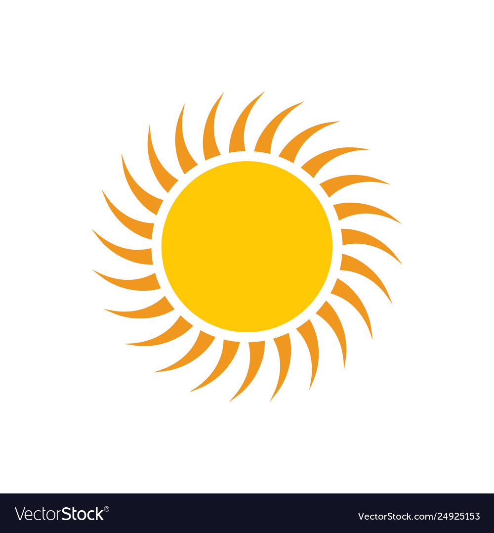 Sun icon on background for graphic and web design vector image Sun icon on background for graphic and web design