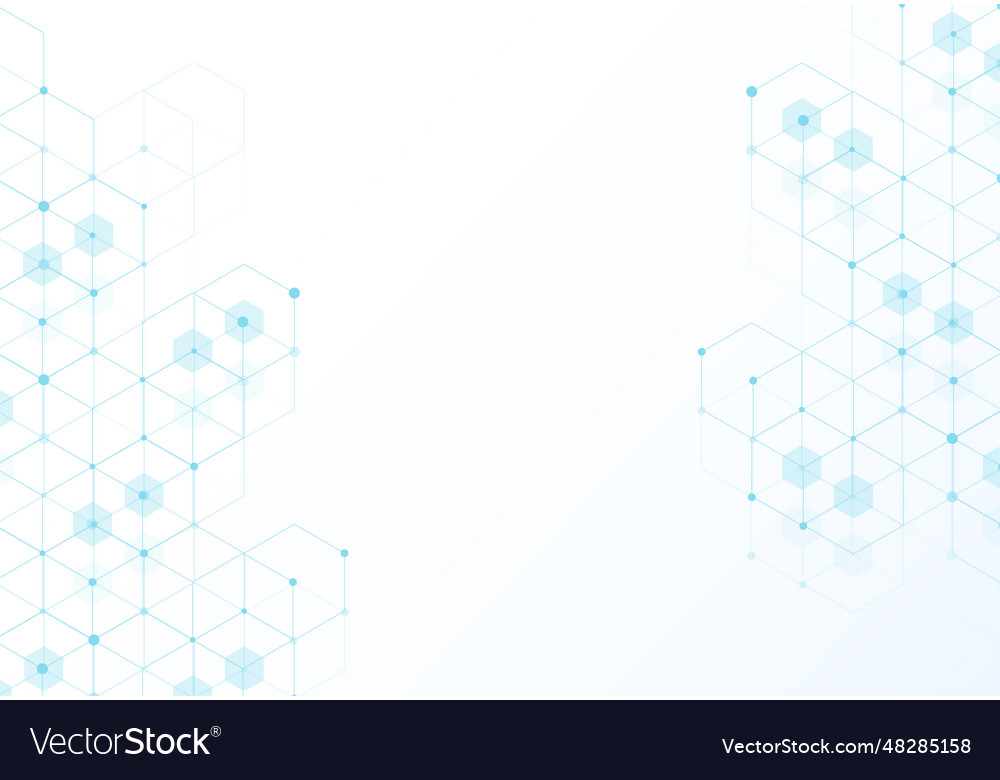 Abstract hexagonal molecular structures vector image Abstract hexagonal molecular structures
