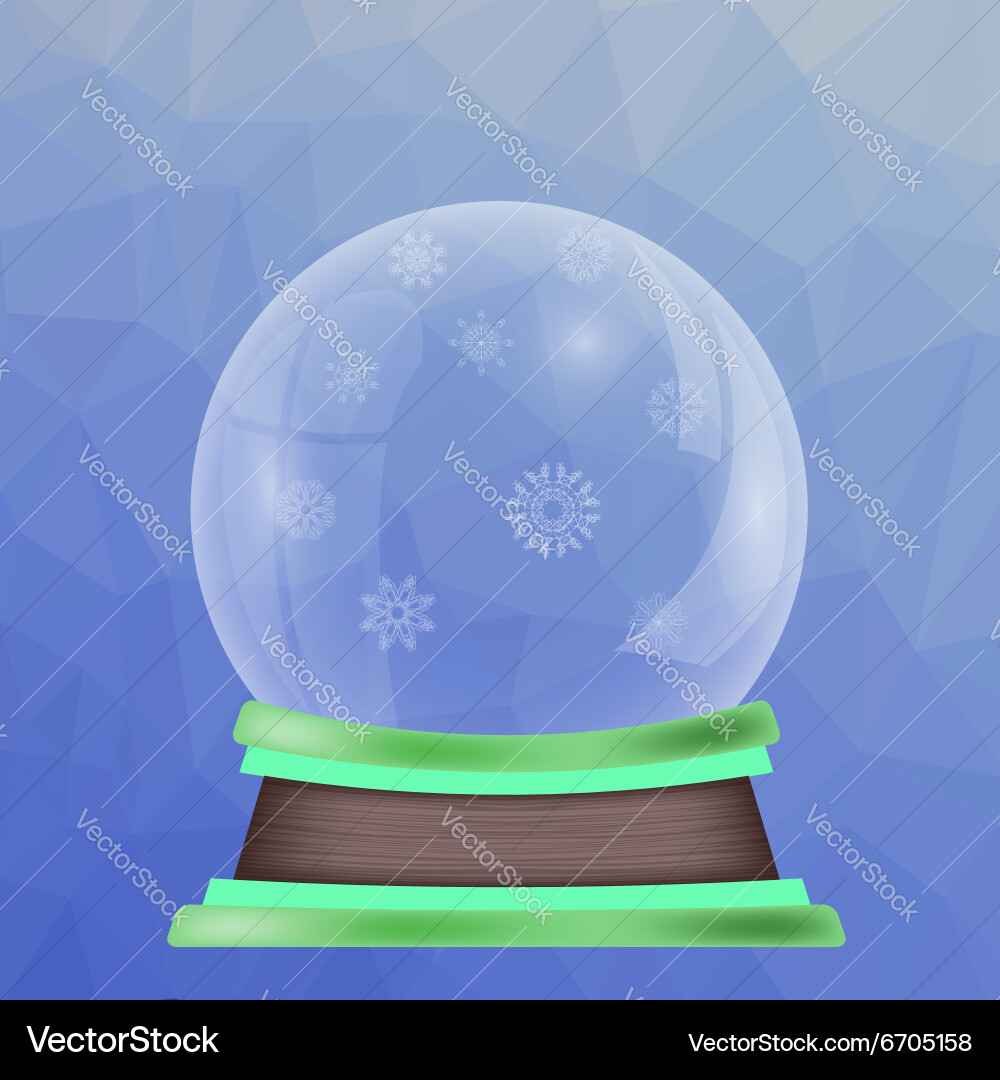 Empty snow globe Royalty Free Vector Image - VectorStock
