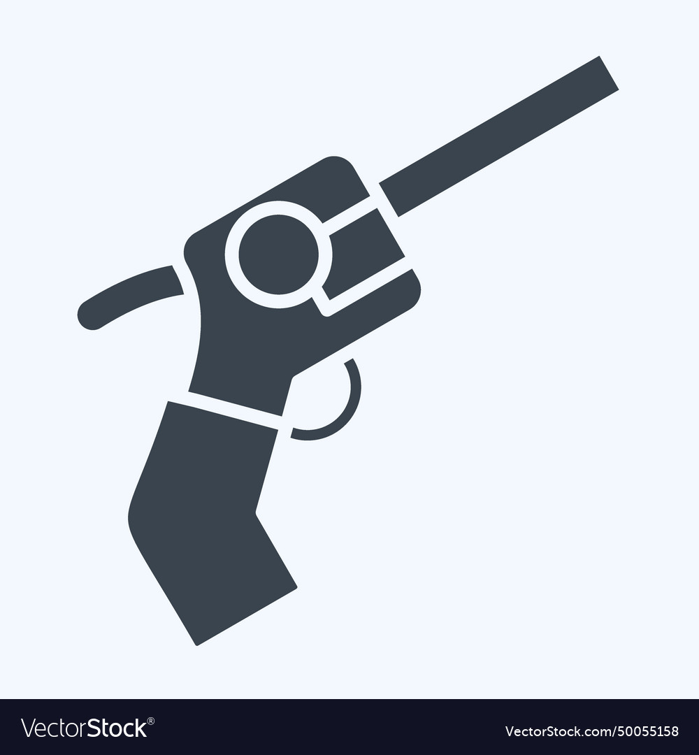 Icon revolver related to weapons symbol glyph Vector Image