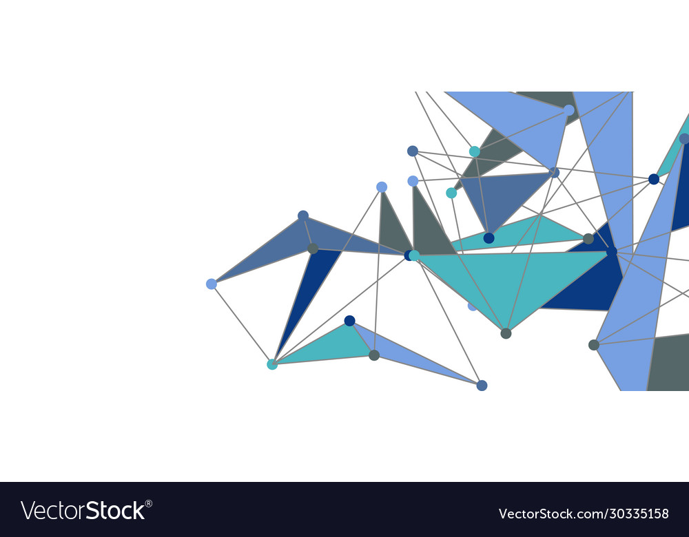 Line points connections triangular technology vector image Line points connections triangular technology
