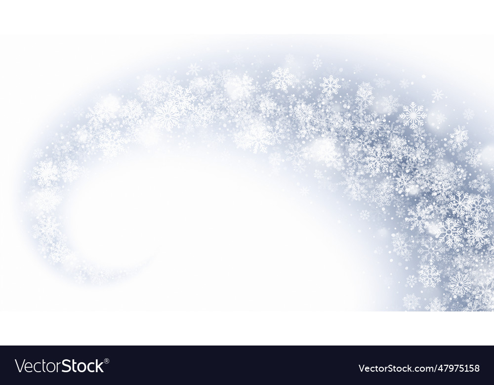 Magic swirling snowflakes and lights overlay