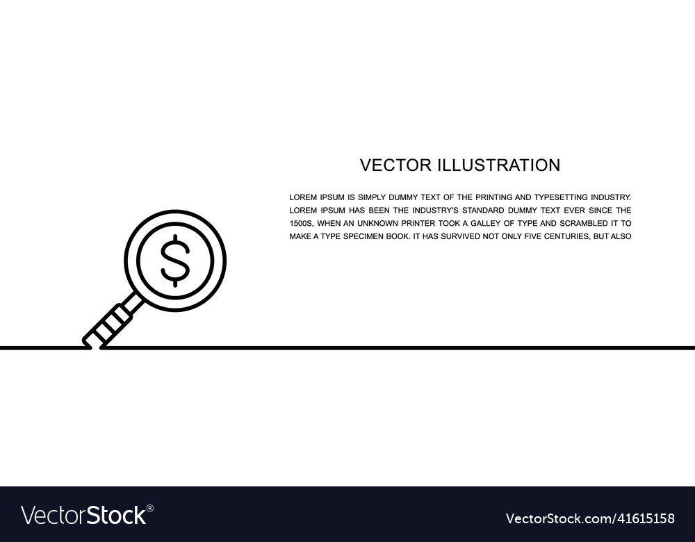 Magnify glass with dollar money search