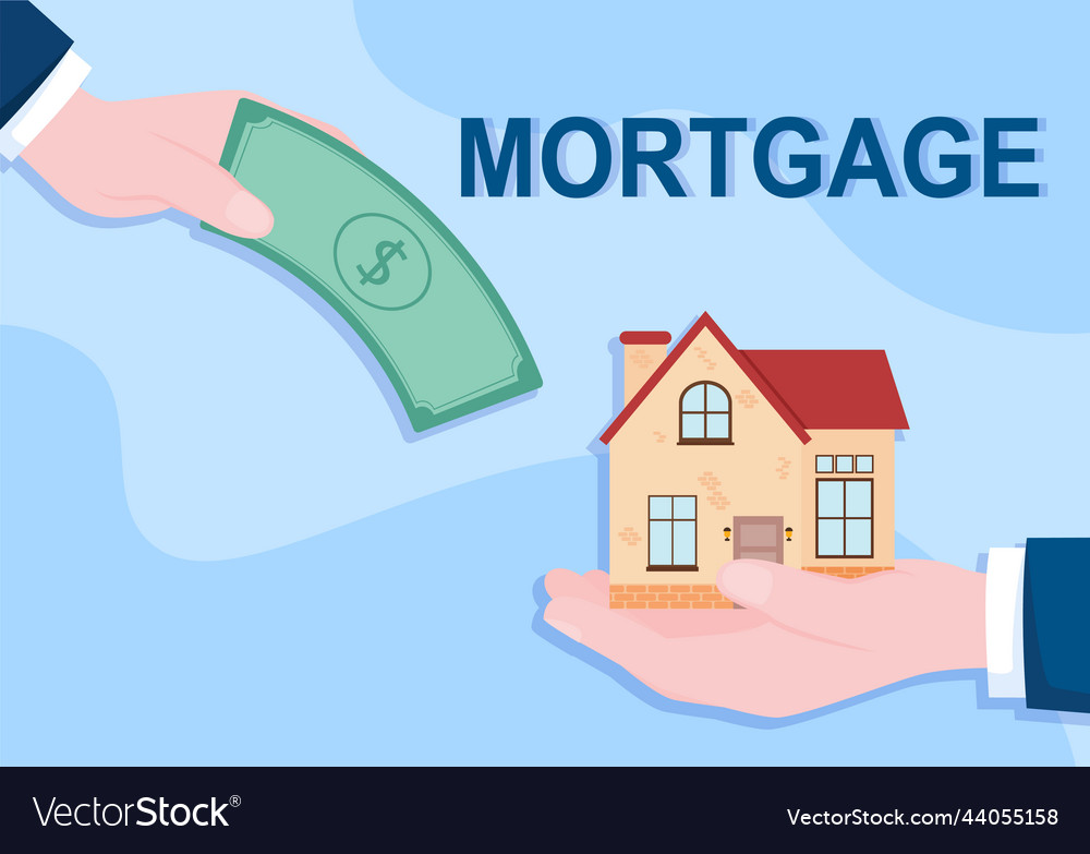 Mortgage Template Hand Drawn Cartoon Flat Of Term Vector Image