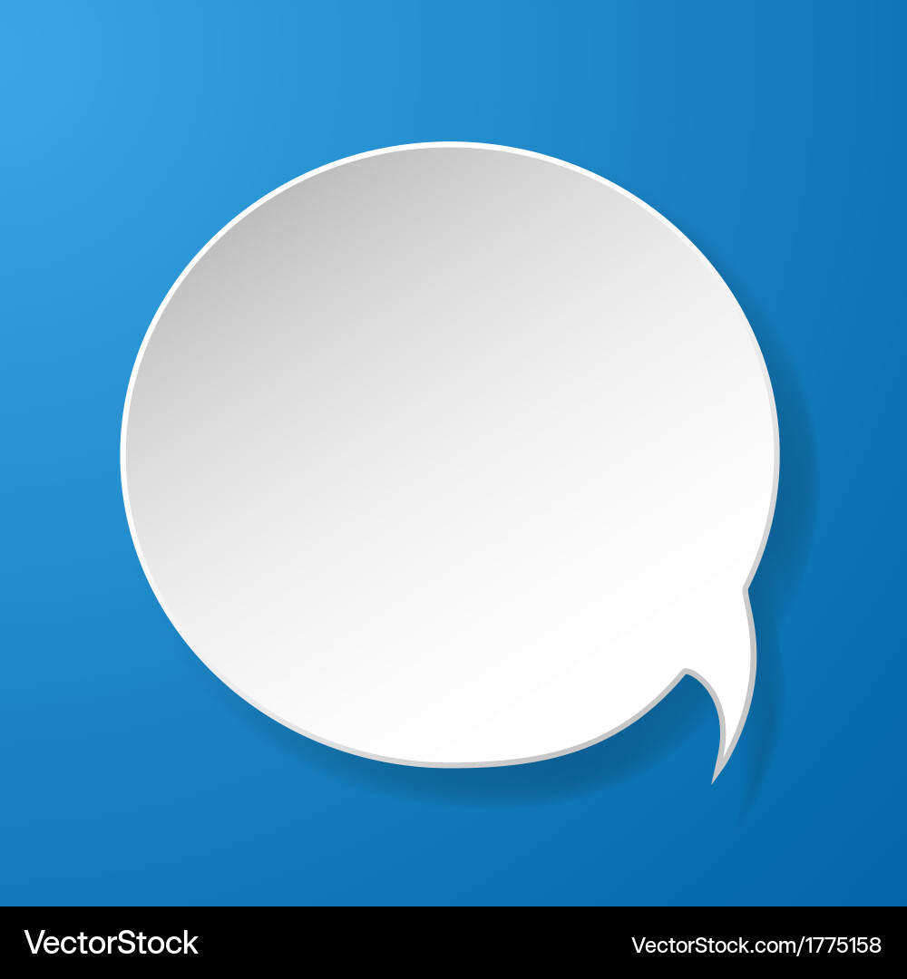 Paper speech bubble Royalty Free Vector Image - VectorStock