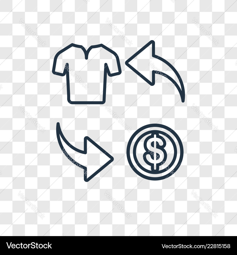 Payment method concept linear icon isolated Vector Image