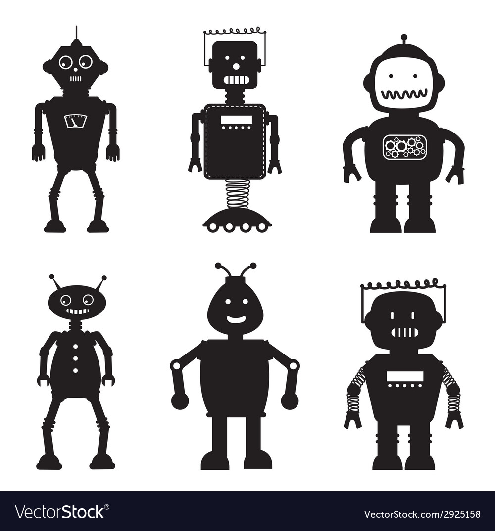 Robot design over white background