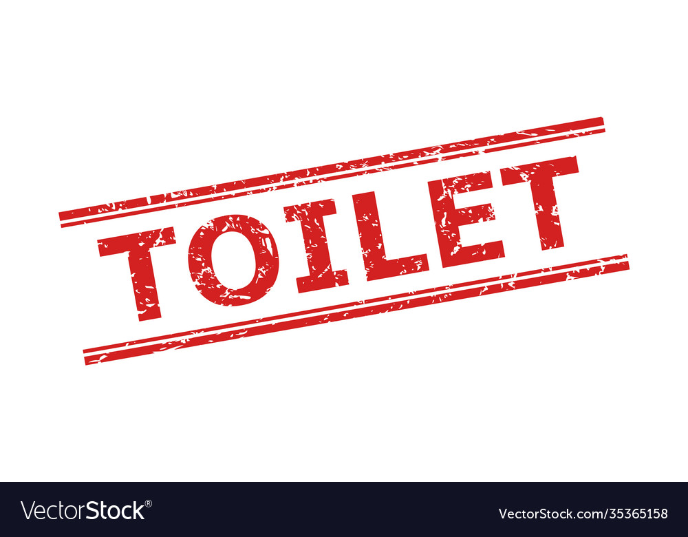 Toilet watermark with unclean surface and double