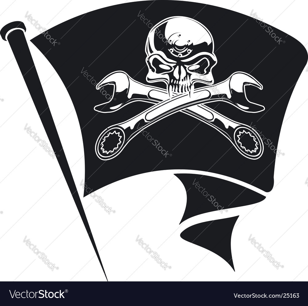 Jolly roger flag Royalty Free Vector Image - VectorStock