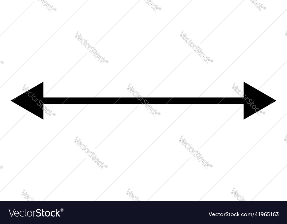 Left and right arrow pointer cursor in opposite vector image Left and right arrow pointer cursor in opposite