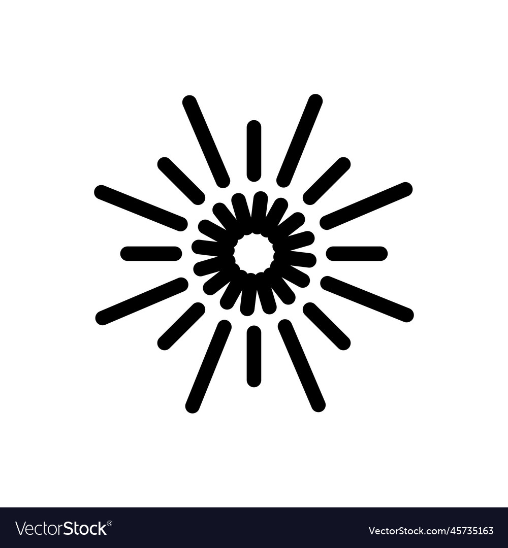 Light icon symbol with sunbrust style sun Vector Image