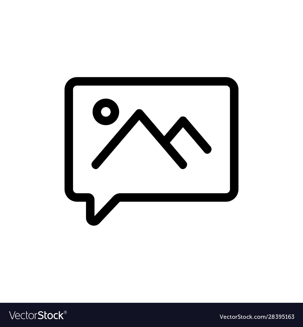 Message with image icon vector image Message with image icon
