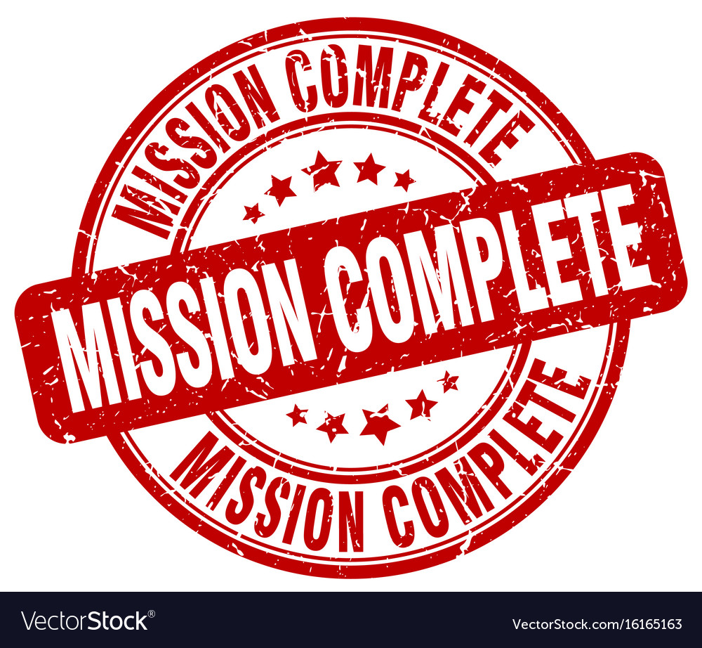 Mission complete stamp Royalty Free Vector Image