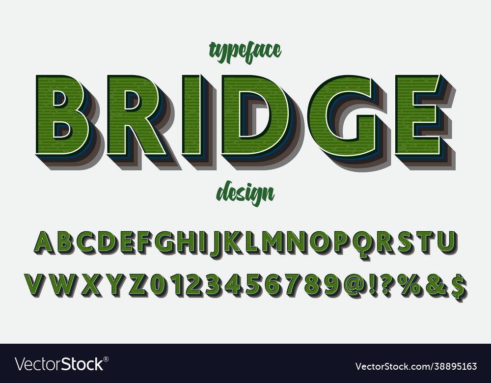 Retro font typeface alphabet design white vector image Retro font typeface alphabet design white