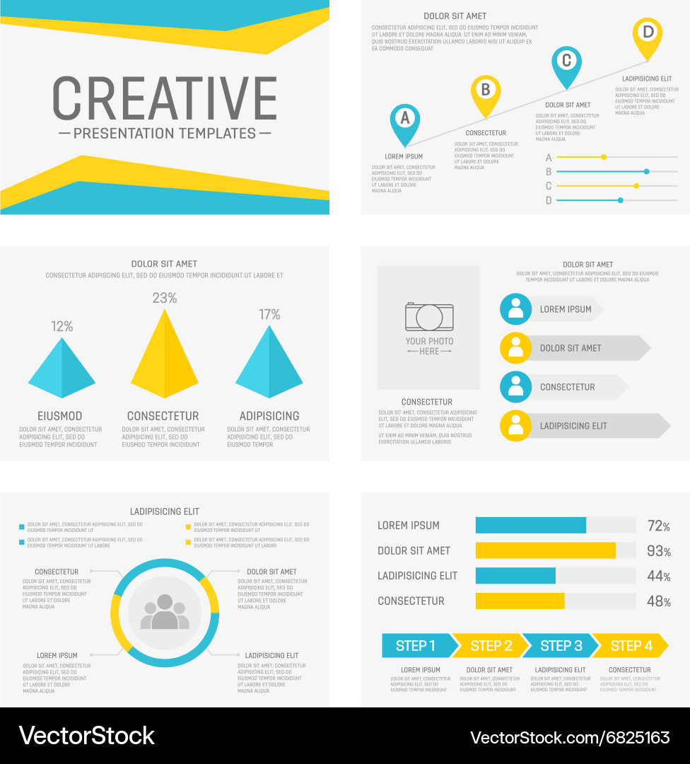 Template for multipurpose presentation Royalty Free Vector