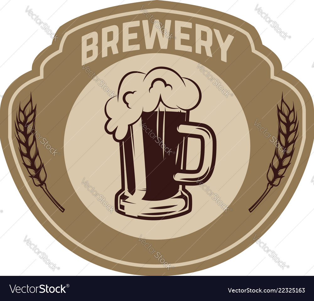 Vintage beer label design elements for logo label Vector Image