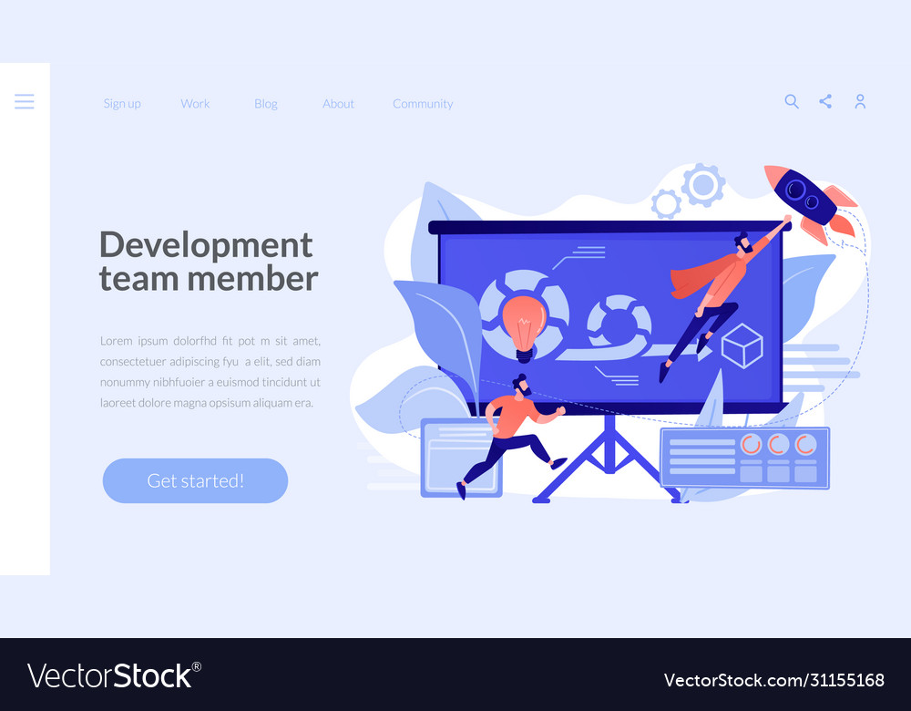 Agile project managementconcept landing page