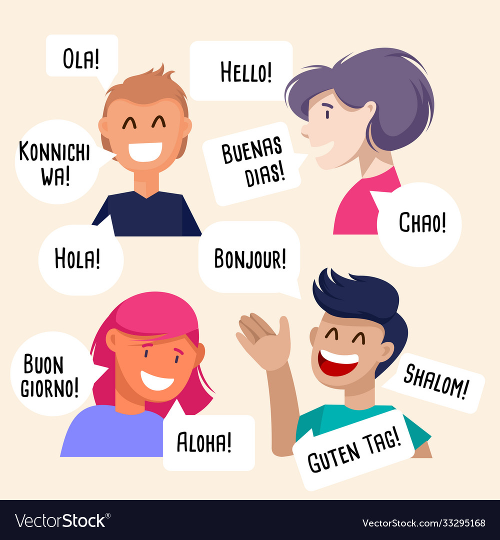 cartoon-color-characters-people-saying-hi-vector-image