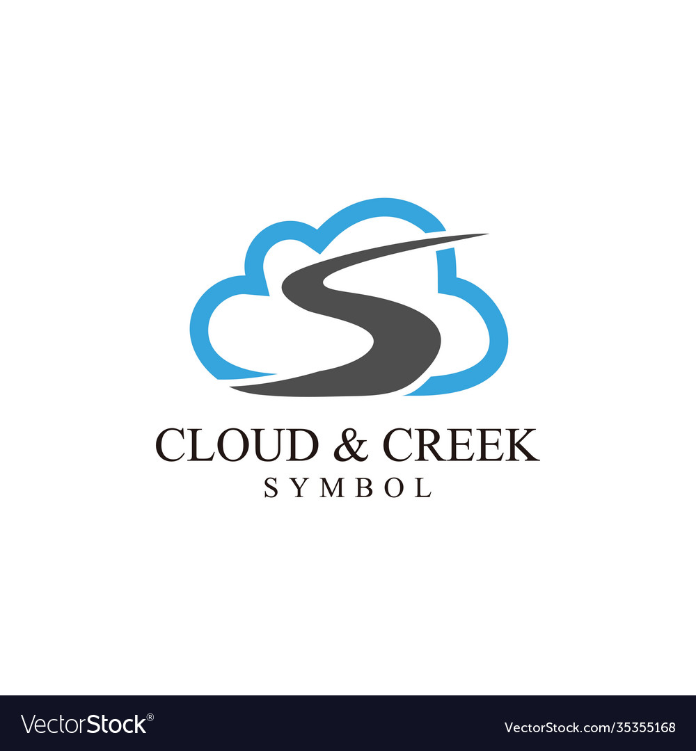 Cloud and river icon