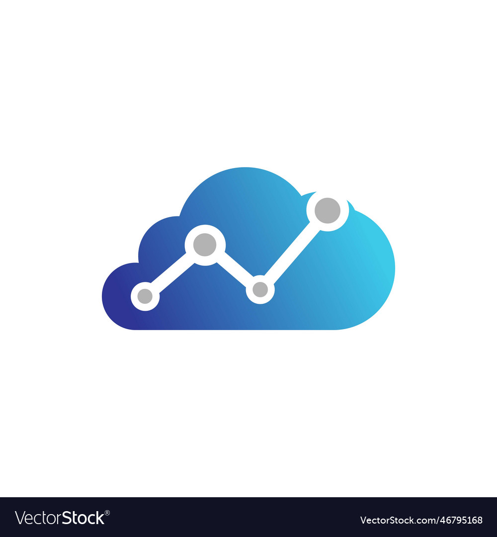 Cloud network logo template Royalty Free Vector Image