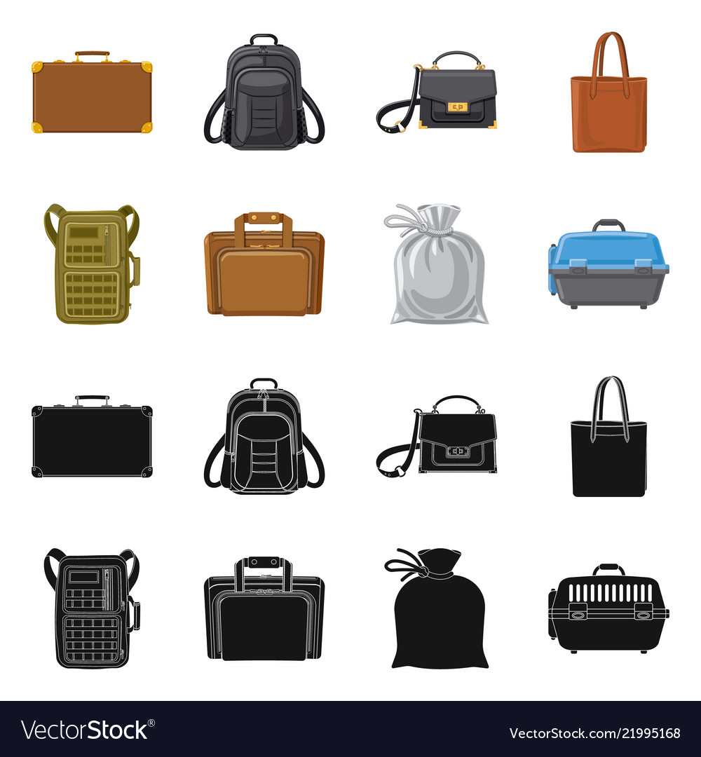 Design of suitcase and baggage icon set Royalty Free Vector