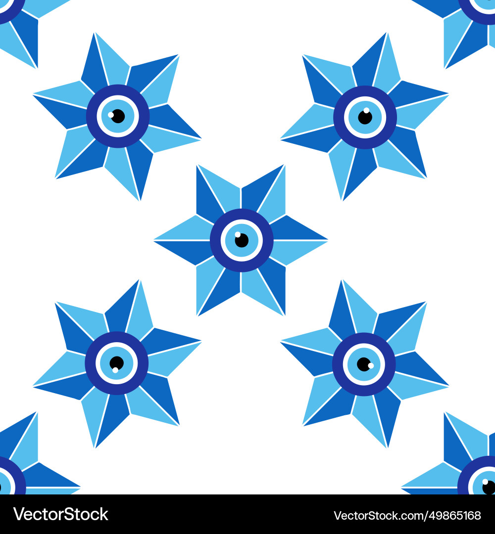 Evil eye magic seamless pattern symbol Royalty Free Vector