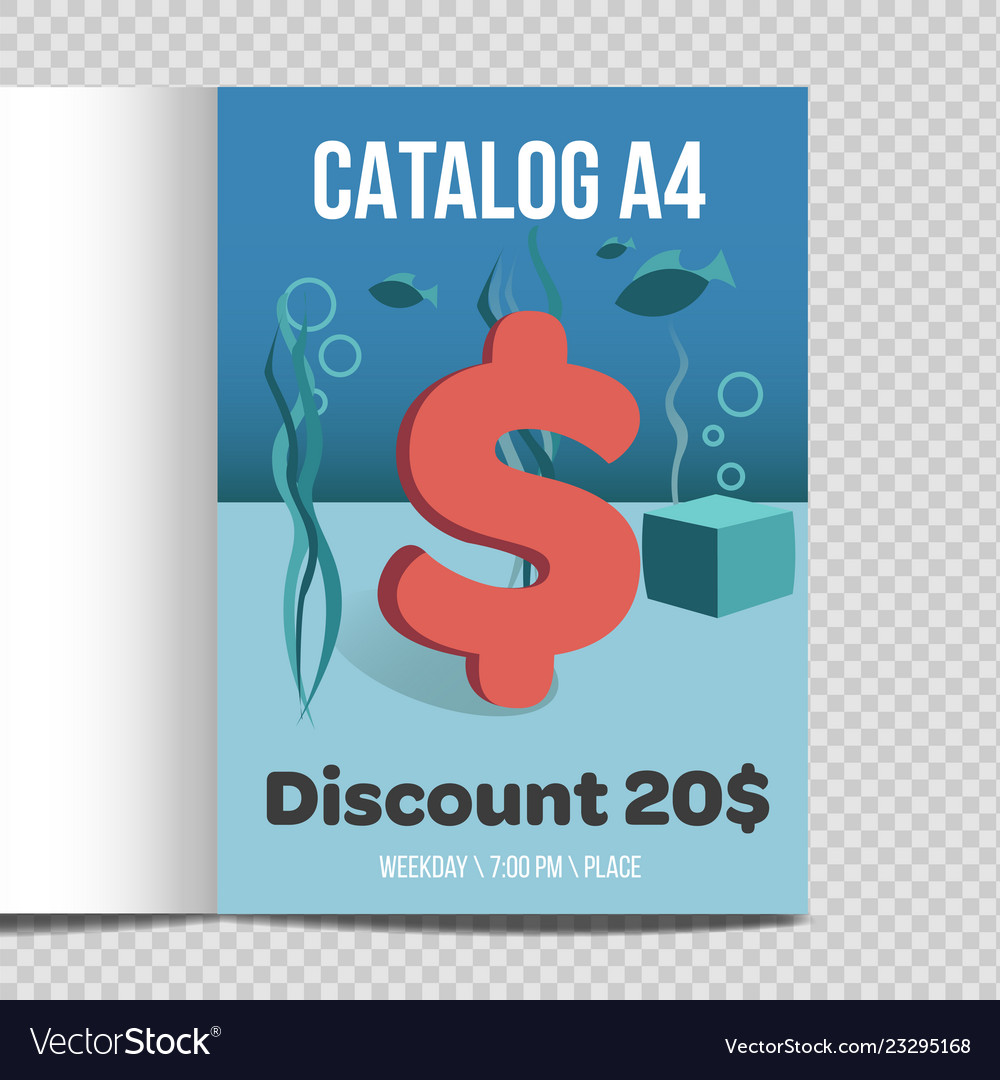 Fast catalog a4 sheet Royalty Free Vector Image