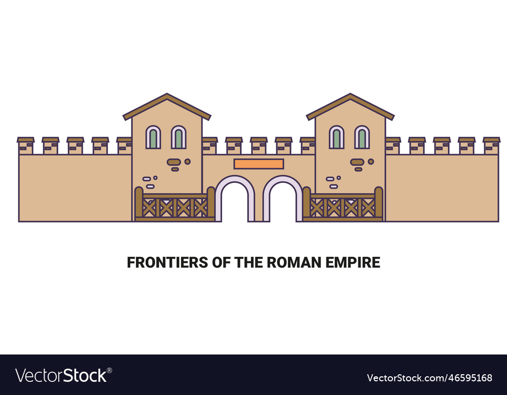 Frontiers Of The Roman Empire Travel Landmark Vector Image