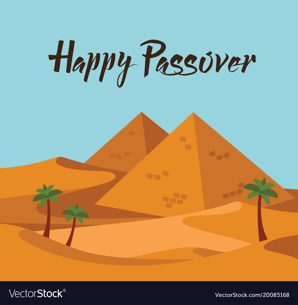 Happy passover jewish holiday card template Vector Image