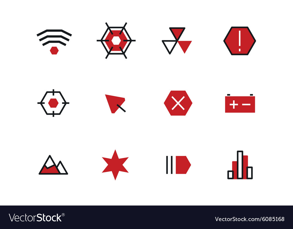 Outline ui technology icons set