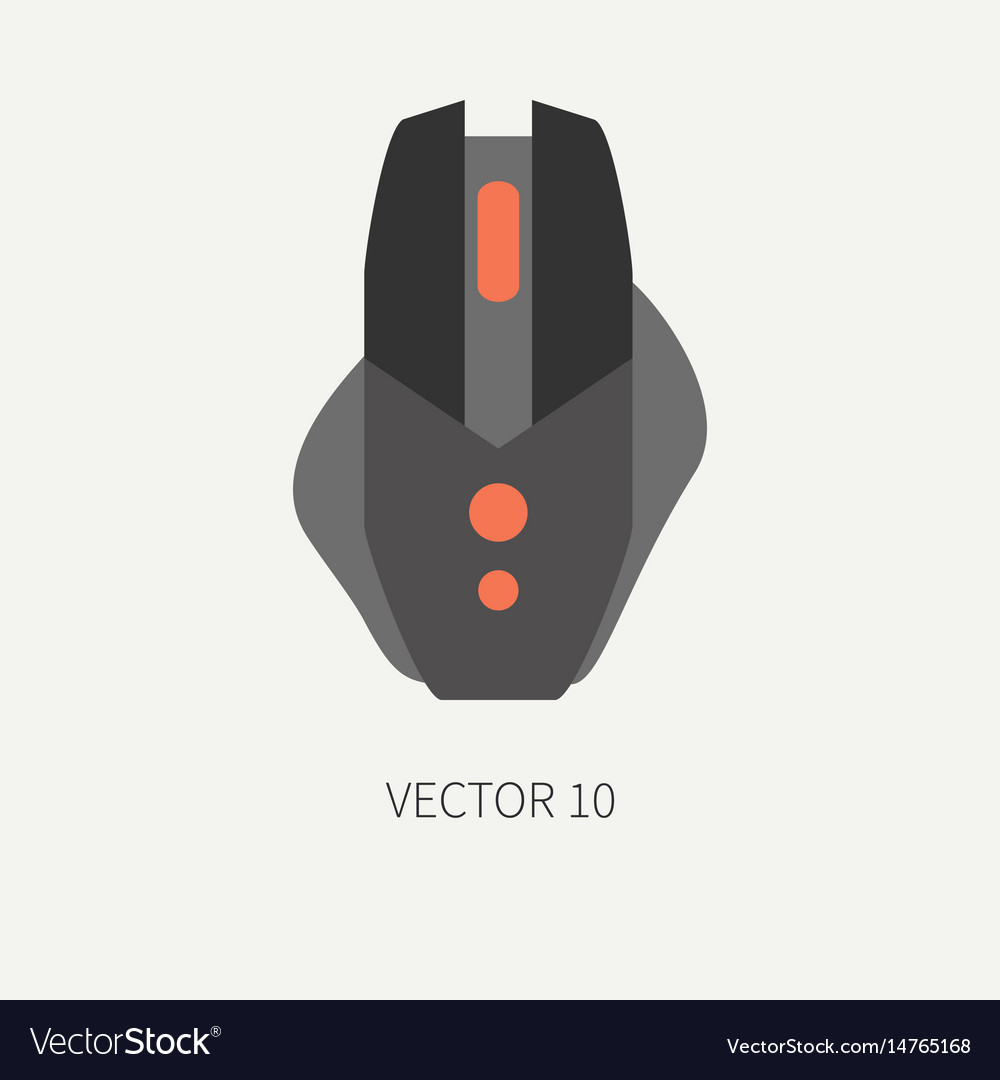 Plain flache Farbe Computer Teil Icon Maus