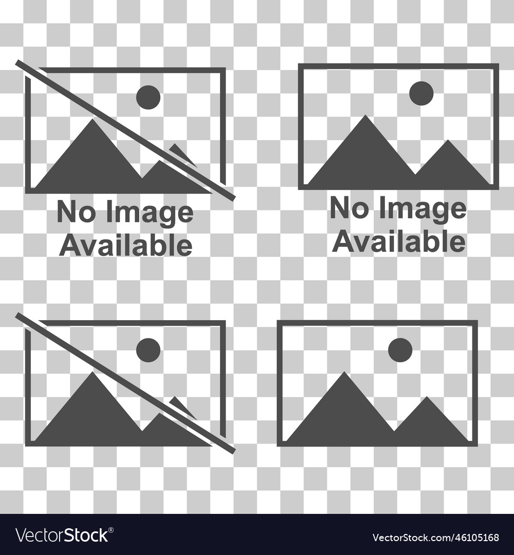 Set of no image symbol missing available icon vector image Set of no image symbol missing available icon
