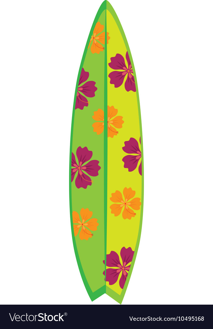 Surfboard Surf Design Isolated Royalty Free Vector Image