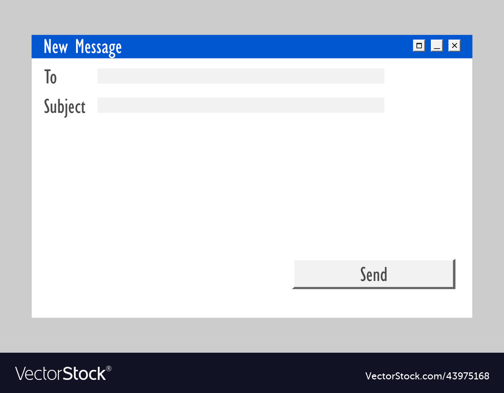 Window new message computer technology vector image Window new message computer technology