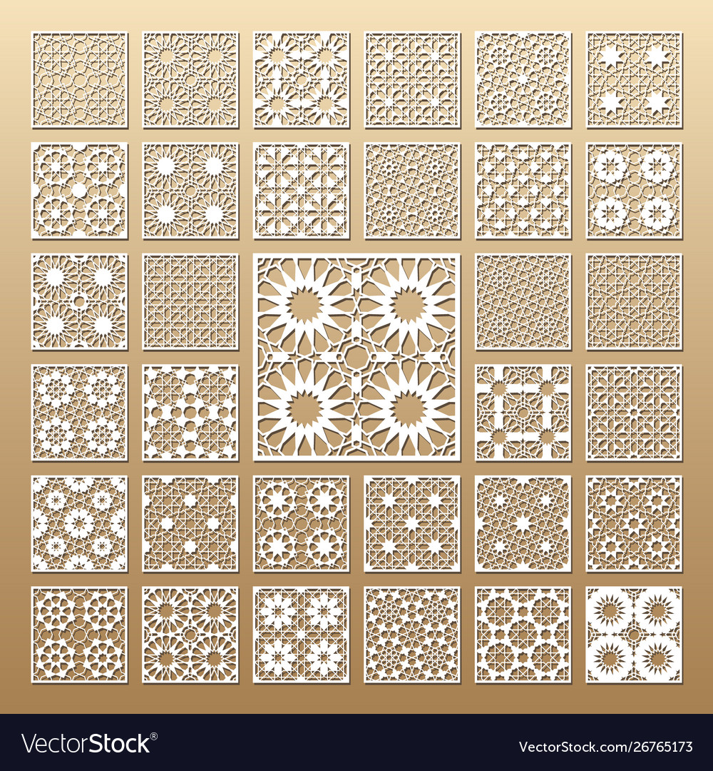 Arabic geometric panel Royalty Free Vector Image