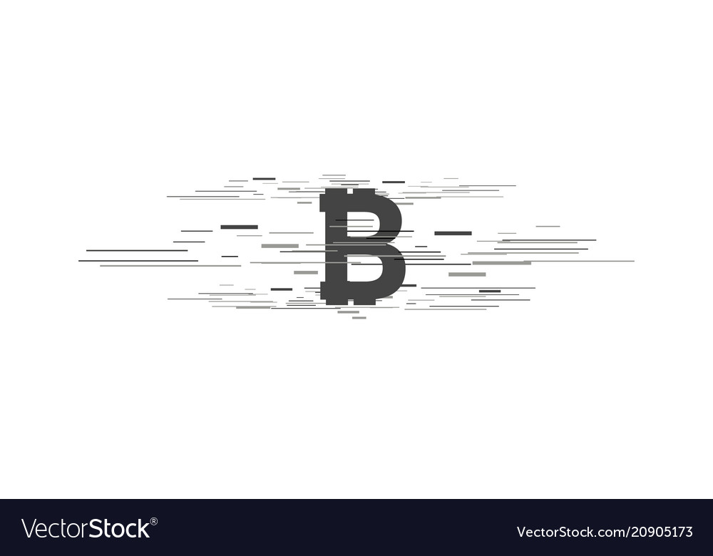 Bitcoin coin with fast speed motion lines vector image Bitcoin coin with fast speed motion lines
